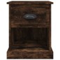 vidaXL Mesita noche 2 uds madera contrachapada roble humo 39x39x47,5cm vidaXL Mesita noche 2 uds madera contrachapada roble humo 39x39x47,5cm