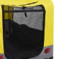 vidaXL Remolque de bicicleta mascotas cochecito 2 en 1 amarillo gris vidaXL Remolque de bicicleta mascotas cochecito 2 en 1 amarillo gris