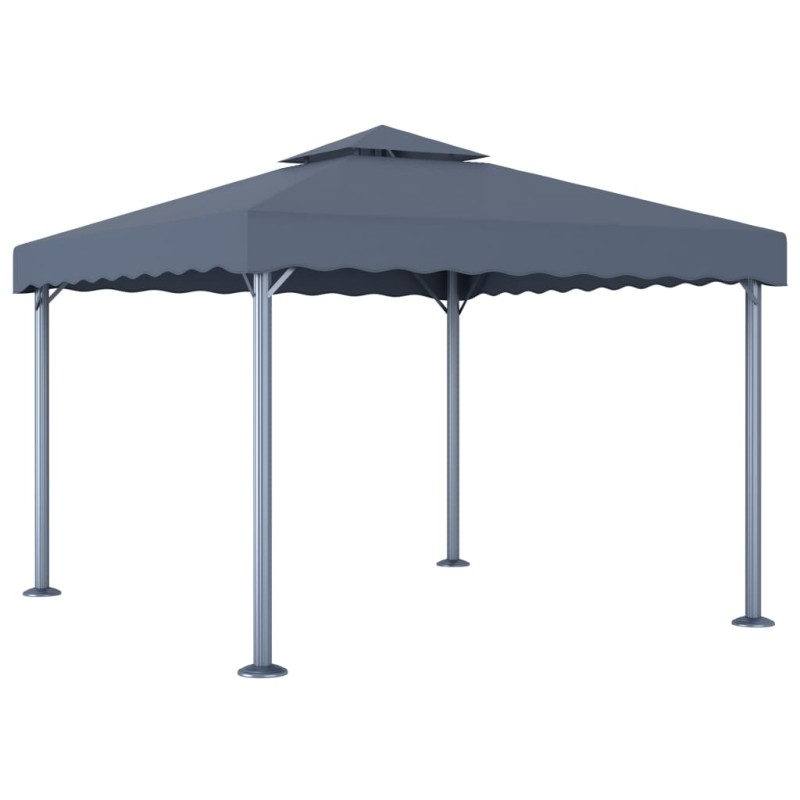 vidaXL Cenador gris antracita aluminio 300x300 cm vidaXL Cenador gris antracita aluminio 300x300 cm