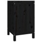 vidaXL Baúl para la colada madera maciza de pino negro 44x44x76 cm