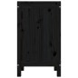 vidaXL Baúl para la colada madera maciza de pino negro 44x44x76 cm