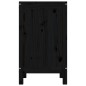 vidaXL Baúl para la colada madera maciza de pino negro 44x44x76 cm