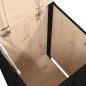 vidaXL Baúl para la colada madera maciza de pino negro 44x44x76 cm