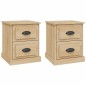 vidaXL Mesitas de noche 2 uds contrachapada roble Sonoma 39x39x47,5 cm vidaXL Mesitas de noche 2 uds contrachapada roble Sonoma 39x39x47,5 cm