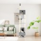 vidaXL Árbol rascador para gatos suelo a techo gris claro 277-303 cm vidaXL Árbol rascador para gatos suelo a techo gris claro 277-303 cm