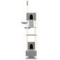 vidaXL Árbol rascador para gatos suelo a techo gris claro 277-303 cm vidaXL Árbol rascador para gatos suelo a techo gris claro 277-303 cm