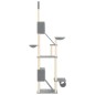 vidaXL Árbol rascador para gatos suelo a techo gris claro 277-303 cm vidaXL Árbol rascador para gatos suelo a techo gris claro 277-303 cm