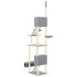 vidaXL Árbol rascador para gatos suelo a techo gris claro 277-303 cm vidaXL Árbol rascador para gatos suelo a techo gris claro 277-303 cm