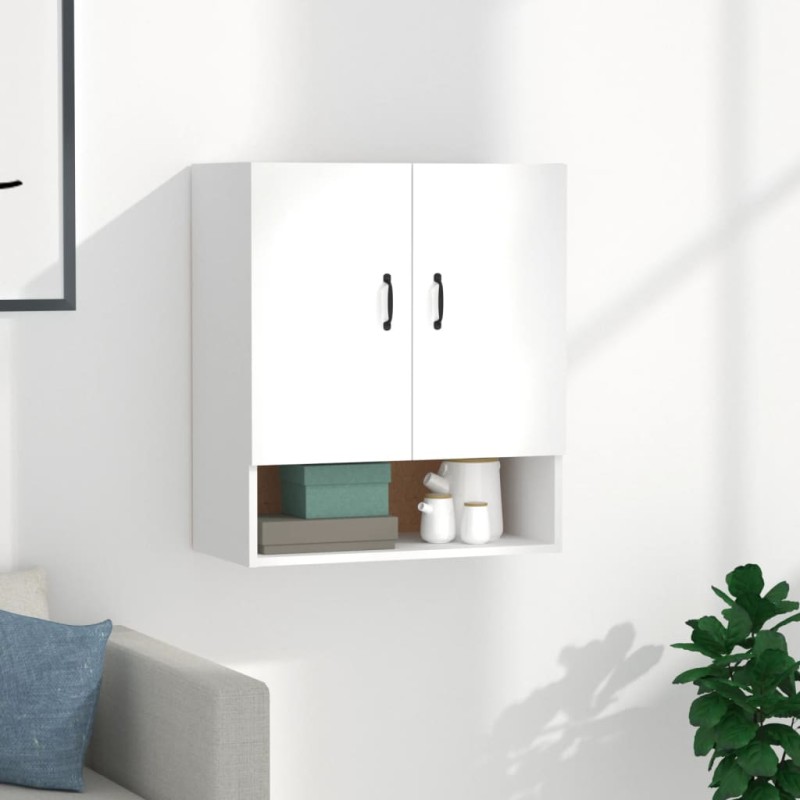 vidaXL Armario de pared madera contrachapada blanco 60x31x70 cm vidaXL Armario de pared madera contrachapada blanco 60x31x70 cm