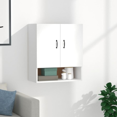 vidaXL Armario de pared madera contrachapada blanco 60x31x70 cm