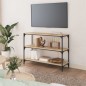 vidaXL Estantería contrachapada y acero roble Sonoma 100x33x70,5 cm vidaXL Estantería contrachapada y acero roble Sonoma 100x33x70,5 cm