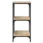 vidaXL Estantería contrachapada y acero roble Sonoma 100x33x70,5 cm vidaXL Estantería contrachapada y acero roble Sonoma 100x33x70,5 cm