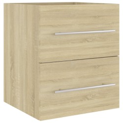 vidaXL Armario para lavabo contrachapada color roble 41x38,5x48 cm