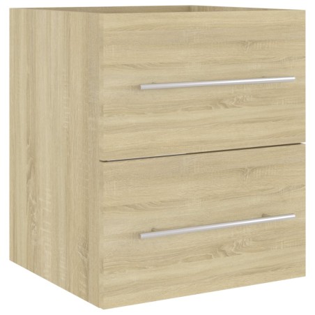 vidaXL Armario para lavabo contrachapada color roble 41x38,5x48 cm
