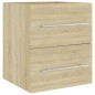 vidaXL Armario para lavabo contrachapada color roble 41x38,5x48 cm vidaXL Armario para lavabo contrachapada color roble 41x38,5x48 cm
