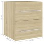 vidaXL Armario para lavabo contrachapada color roble 41x38,5x48 cm vidaXL Armario para lavabo contrachapada color roble 41x38,5x48 cm