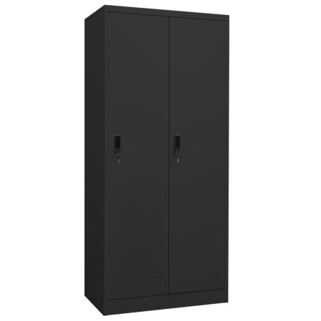 vidaXL Armario de acero gris antracita 80x50x180 cm