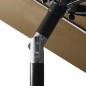 vidaXL Sombrilla de 3 niveles con poste de aluminio gris taupé 3 m vidaXL Sombrilla de 3 niveles con poste de aluminio gris taupé 3 m