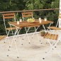 vidaXL Mesa de cafetería plegable madera acacia y acero 100x54x71 cm vidaXL Mesa de cafetería plegable madera acacia y acero 100x54x71 cm