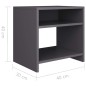 vidaXL Mesitas de noche 2 uds madera contrachapada gris 40x30x40 cm vidaXL Mesitas de noche 2 uds madera contrachapada gris 40x30x40 cm