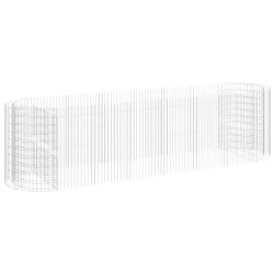 vidaXL Arriate de gaviones de hierro galvanizado 400x100x100 cm