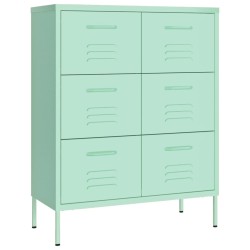 vidaXL Armario de almacenamiento acero mint 80x35x101,5 cm
