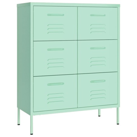 vidaXL Armario de almacenamiento acero mint 80x35x101,5 cm