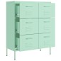 vidaXL Armario de almacenamiento acero mint 80x35x101,5 cm vidaXL Armario de almacenamiento acero mint 80x35x101,5 cm