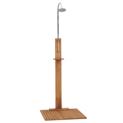vidaXL Ducha de jardín de madera maciza de teca 75x75x210 cm