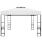 vidaXL Cenador de jardín acero recubrimiento polvo blanco 4x3x2,7 m vidaXL Cenador de jardín acero recubrimiento polvo blanco 4x3x2,7 m