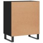 vidaXL Aparador madera de ingeniería negro 57x35x70 cm