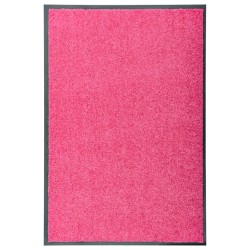 vidaXL Felpudo lavable rosa 60x90 cm