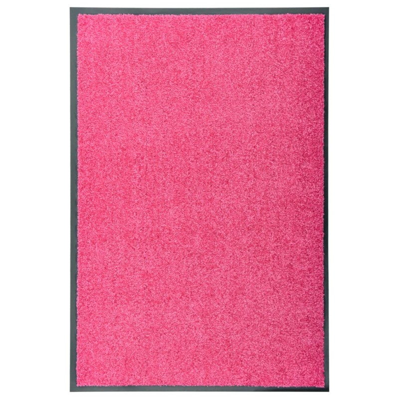 vidaXL Felpudo lavable rosa 60x90 cm vidaXL Felpudo lavable rosa 60x90 cm