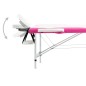 vidaXL Camilla de masaje plegable 2 zonas aluminio blanco y rosa
