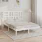 vidaXL Estructura de cama madera maciza de pino blanca 120x200 cm