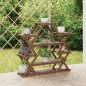 vidaXL Soporte para flores de madera maciza abeto 110x25x105 cm vidaXL Soporte para flores de madera maciza abeto 110x25x105 cm