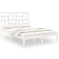 vidaXL Estructura de cama madera maciza de pino blanca 120x200 cm