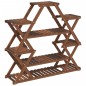 vidaXL Soporte para flores de madera maciza abeto 110x25x105 cm vidaXL Soporte para flores de madera maciza abeto 110x25x105 cm