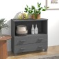 vidaXL Aparador HAMAR madera maciza pino gris oscuro 85x35x80 cm vidaXL Aparador HAMAR madera maciza pino gris oscuro 85x35x80 cm