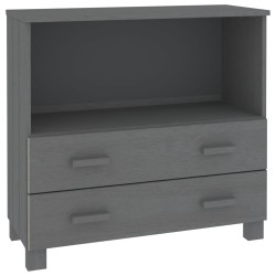 vidaXL Aparador HAMAR madera maciza pino gris oscuro 85x35x80 cm