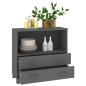 vidaXL Aparador HAMAR madera maciza pino gris oscuro 85x35x80 cm vidaXL Aparador HAMAR madera maciza pino gris oscuro 85x35x80 cm