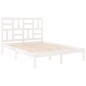 vidaXL Estructura de cama madera maciza de pino blanca 120x200 cm