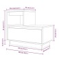 vidaXL Mesita de noche madera maciza de pino 60x34x51 cm vidaXL Mesita de noche madera maciza de pino 60x34x51 cm