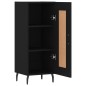 vidaXL Aparador de madera contrachapada negro 34,5x34x90 cm vidaXL Aparador de madera contrachapada negro 34,5x34x90 cm