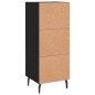 vidaXL Aparador de madera contrachapada negro 34,5x34x90 cm vidaXL Aparador de madera contrachapada negro 34,5x34x90 cm