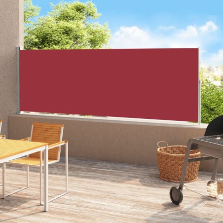 vidaXL Toldo lateral retráctil de jardín rojo 180x500 cm