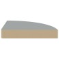 vidaXL Estantes flotantes de pared 4 uds MDF gris 25x25x3,8 cm
