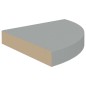 vidaXL Estantes flotantes de pared 4 uds MDF gris 25x25x3,8 cm