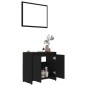 vidaXL Conjunto de muebles de baño madera contrachapada negro vidaXL Conjunto de muebles de baño madera contrachapada negro