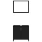 vidaXL Conjunto de muebles de baño madera contrachapada negro vidaXL Conjunto de muebles de baño madera contrachapada negro